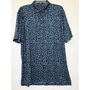 Johnnie-O Polo Shirt Mens Large Chicago Highlands Floral Lombard